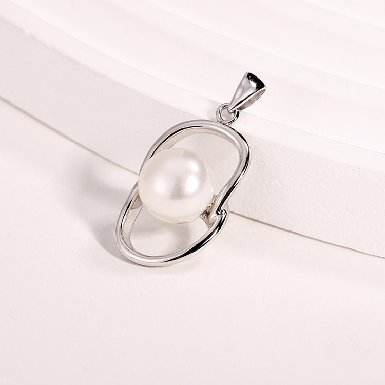 Simple Cultured Freshwater Pearl Pendant Charm - Image 5