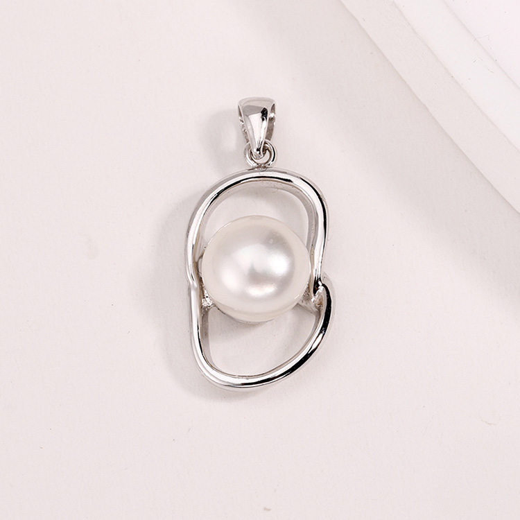 Simple Cultured Freshwater Pearl Pendant Charm - Image 6