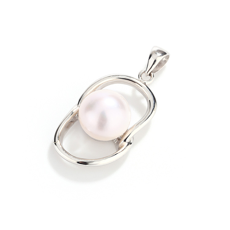 Simple Cultured Freshwater Pearl Pendant Charm - Image 3