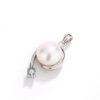 Round Sterling Silver Pearl Pendant - Image 3