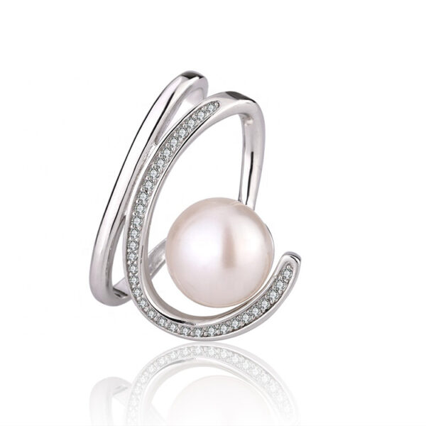 Simplicity Curve Sterling Silver Pearl Pendant