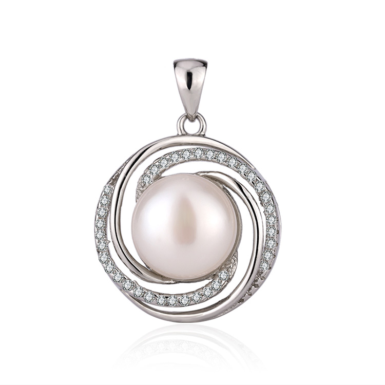 Interwoven Loops 10mm Pearl Pendant