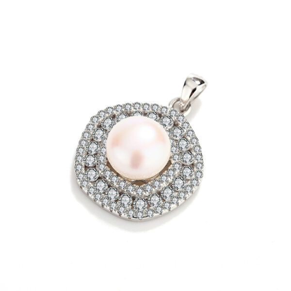 Irregular Shape Sterling Silver Pearl Pendant - Image 3