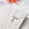 Two Intertwined Heart Women Pearl Necklace - Image 5