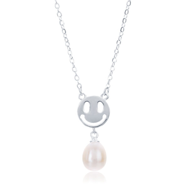 Freshwater Pearl Necklace with Smiley Face